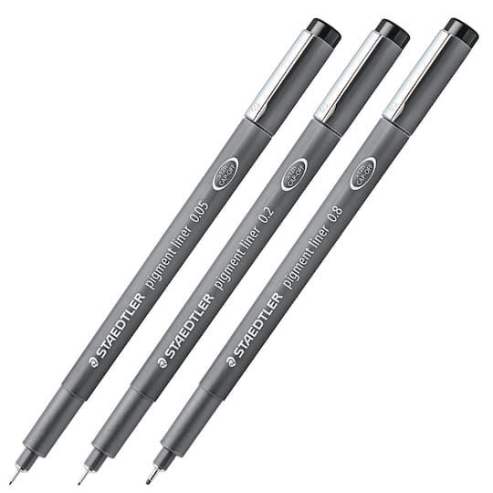 STAEDTLER® Black 3 Piece Pigment Liner Set